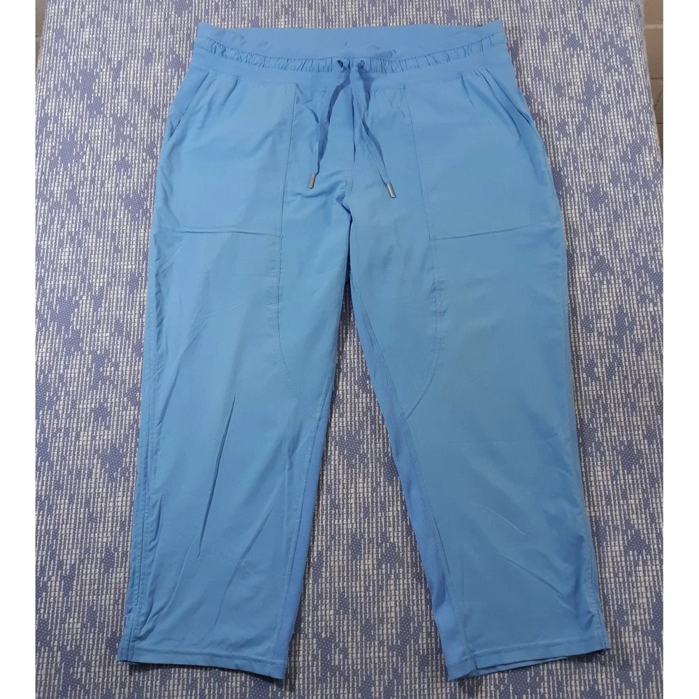 Lululemon Dance Studio Joggers Crop Pants Womens Size 14 Blue High Rise LW6CDQS